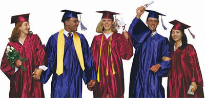 high school caps and gowns